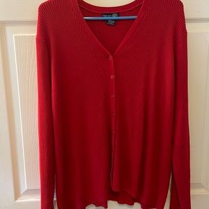 Venezia jeans red 22/24 cardigan button down v neck sweater